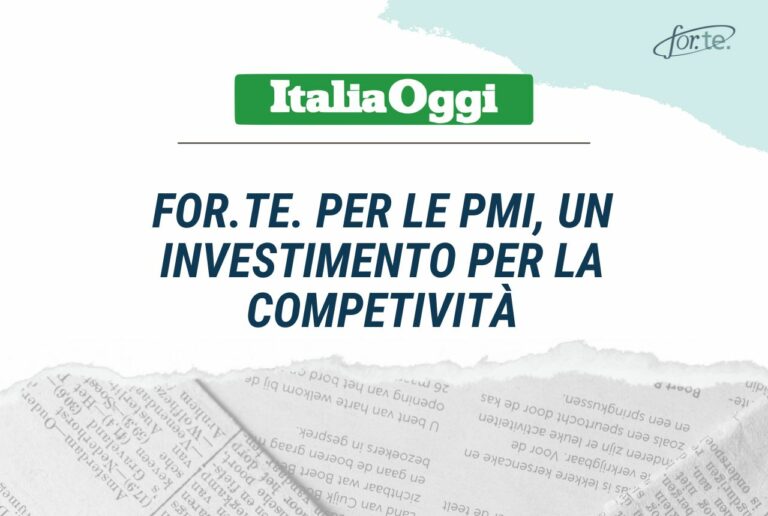 Fondo For.Te. per le Pmi, un investimento per la competitività